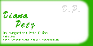 diana petz business card